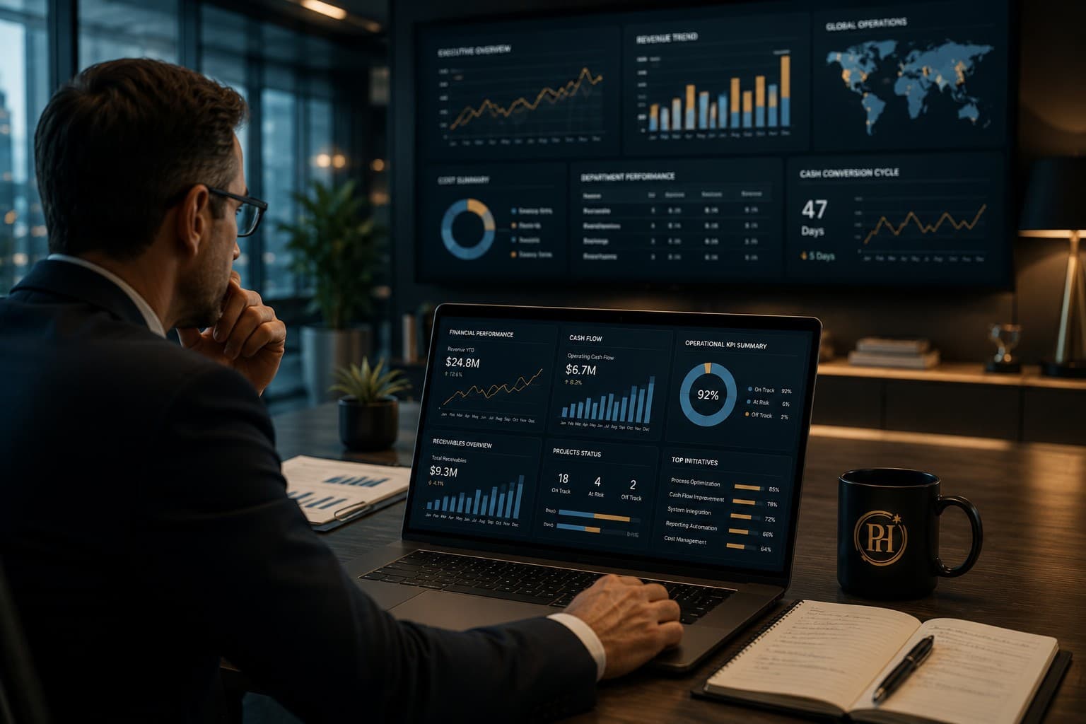 Operational and financial execution leadership dashboard