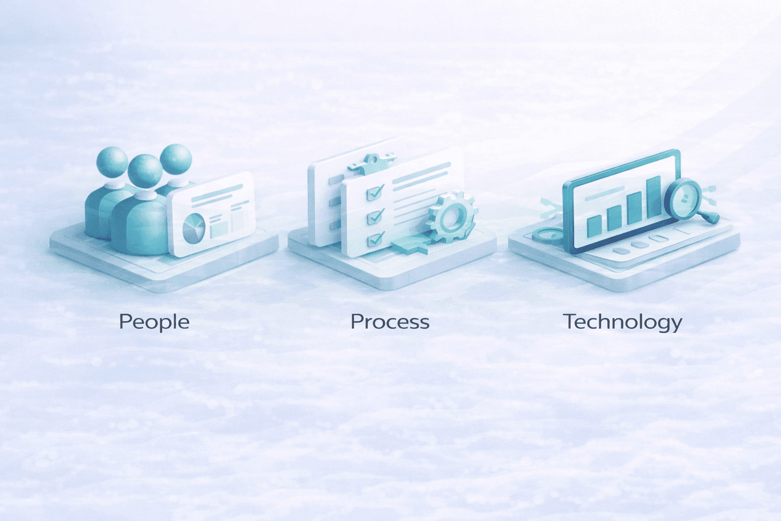 People, Process, and Technology framework visual